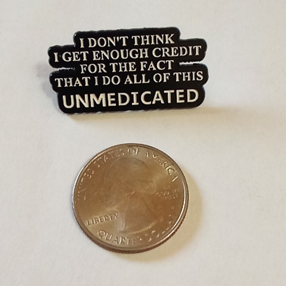 4/$25 Enamel Acrylic Pin for Self Expression Comical - Picture 3 of 3
